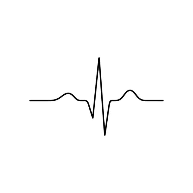 Minimalist tattoo design: a heartbeat line