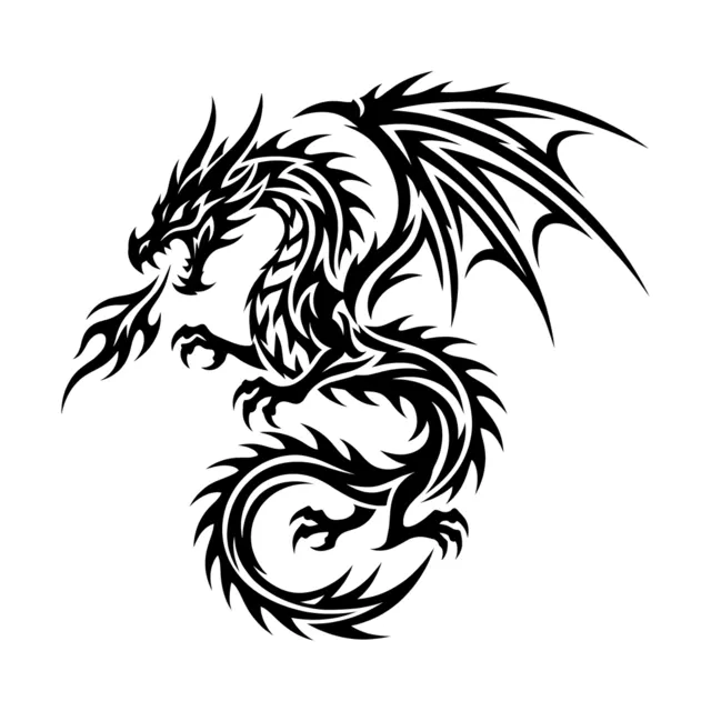 Tribal tattoo design: a dragon